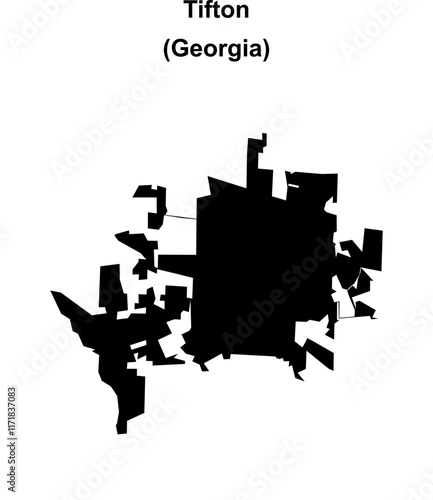 Tifton (Georgia) blank outline map