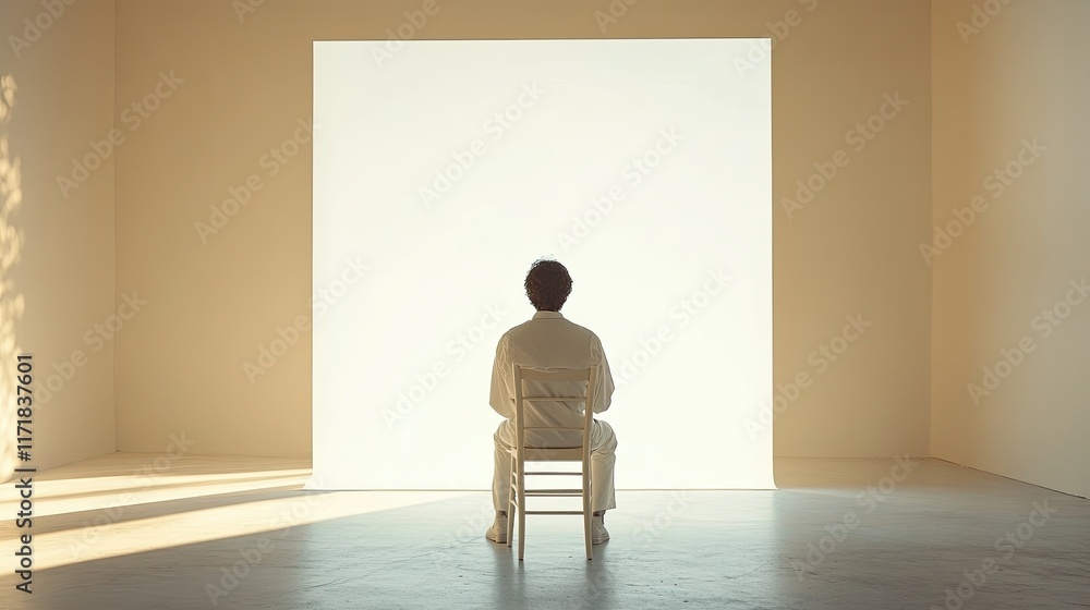 Obraz premium man standing in doorway