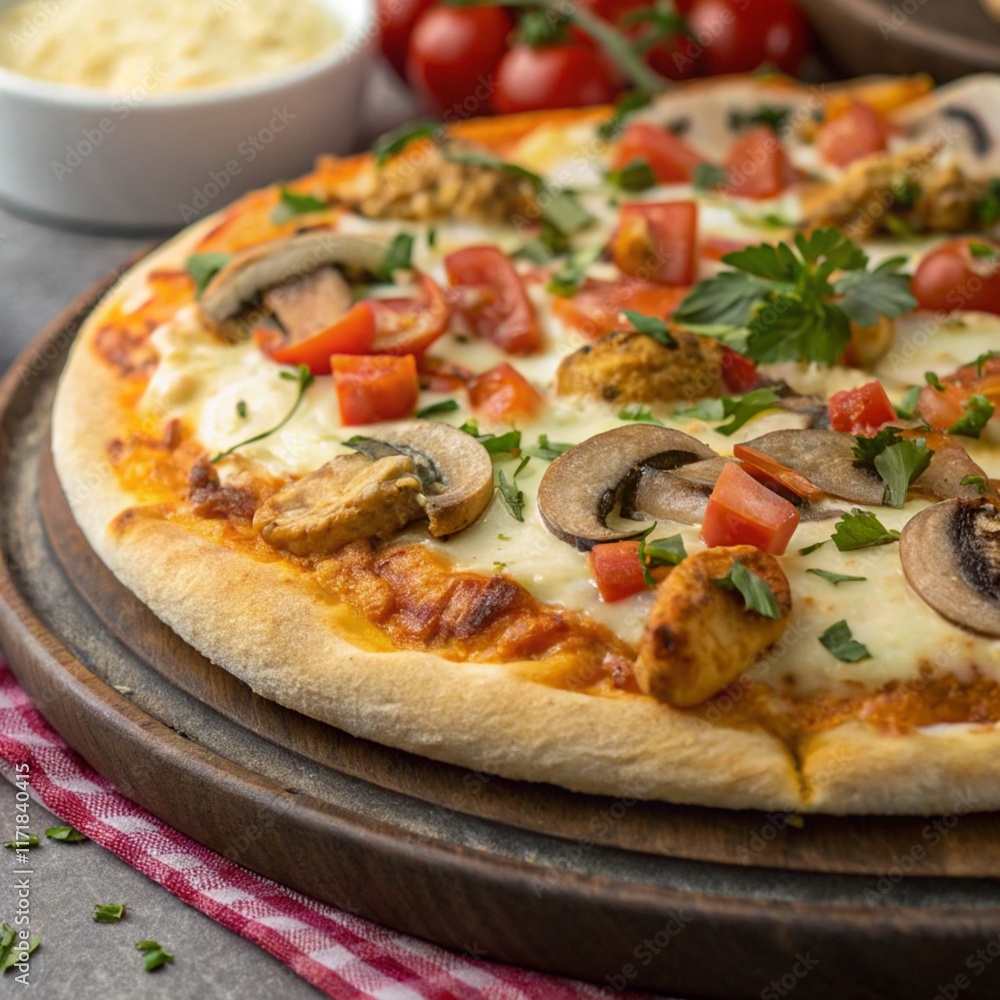 pizza with mushrooms and cheese pizza with mushrooms and cheese