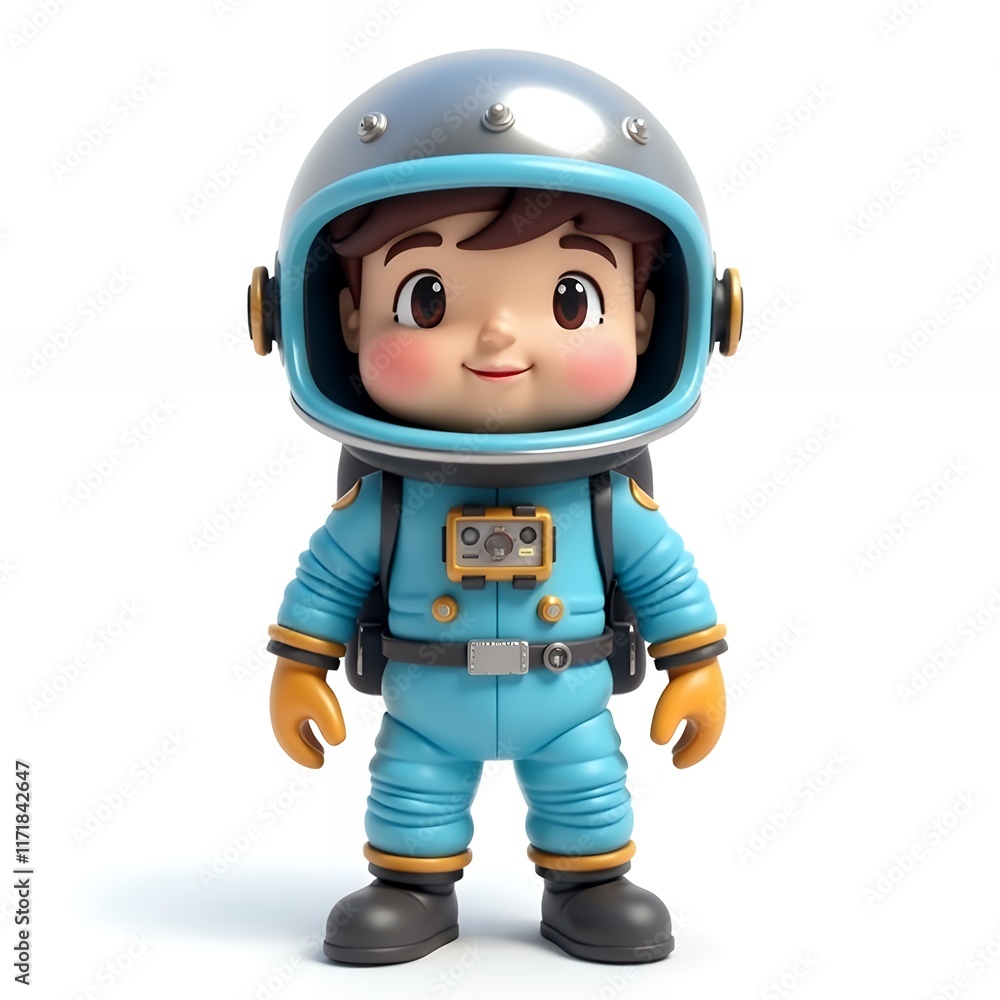 Adorable 3D Render of a Little Astronaut Ready for Space Adventure Adorable 3D Render of a Little Astronaut Ready for Space Adventure