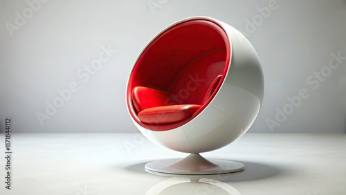 A stylish round, egg chair; minimalist design, perfect for modern homes and abstract interiors. Free Download A stylish round, egg chair; minimalist design, perfect for modern homes and abstract interiors. - GFXLoad