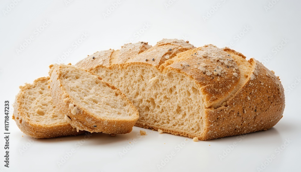 Golden Crust Artisan Loaf: Sliced Seed Bread, Rustic Charm Golden Crust Artisan Loaf: Sliced Seed Bread, Rustic Charm