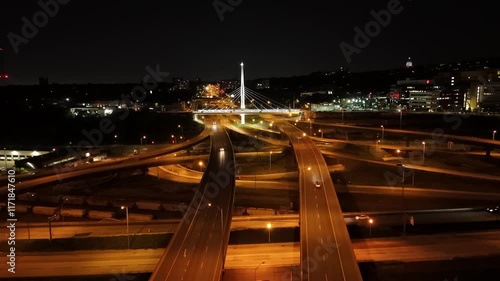 night traffic in the city