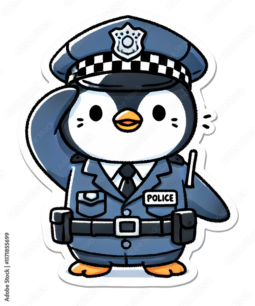 Cute penguin Police Officer Illustration Cute penguin Police Officer Illustration