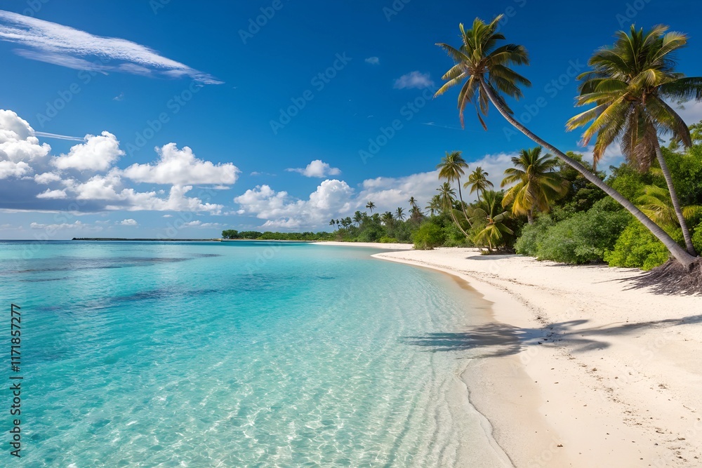 Fototapeta premium beach with palm trees