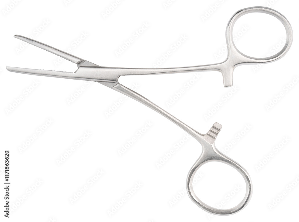 Forceps tool. Kelly forceps scissors. Stainless steel hemostatic forceps surgical forceps with locking clamps. Fishing pliers curved, straight tip. Fishing hook extractor. Medical instrument, supply Forceps tool. Kelly forceps scissors. Stainless steel hemostatic forceps surgical forceps with locking clamps. Fishing pliers curved, straight tip. Fishing hook extractor. Medical instrument, supply