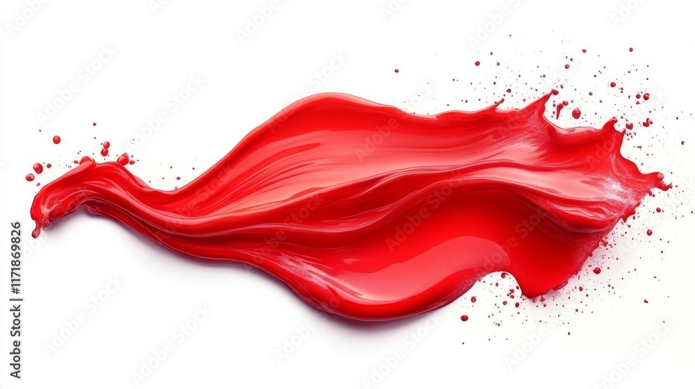 red paint splash on a white background red paint splash on a white background
