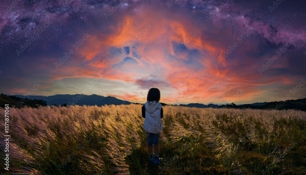 Fototapeta premium 空を見つめる