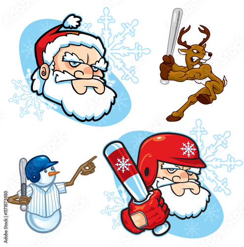 Holiday-themed baseball or softball graphics