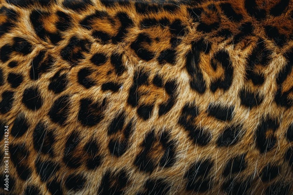 Leopard fur with distinctive spots creates a striking and luxurious natural pattern Leopard fur with distinctive spots creates a striking and luxurious natural pattern