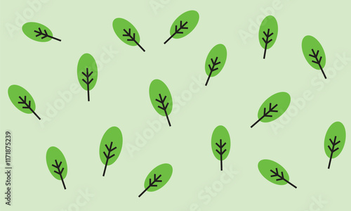 Background leaf green unique design with blank background