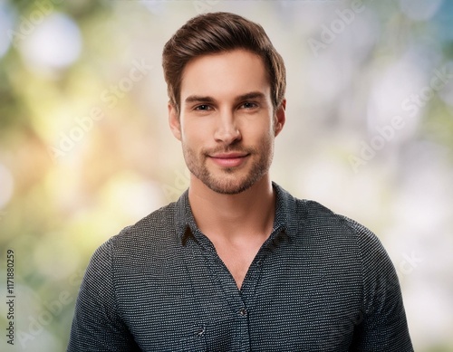 portrait d'un jeune homme séduisant en ia