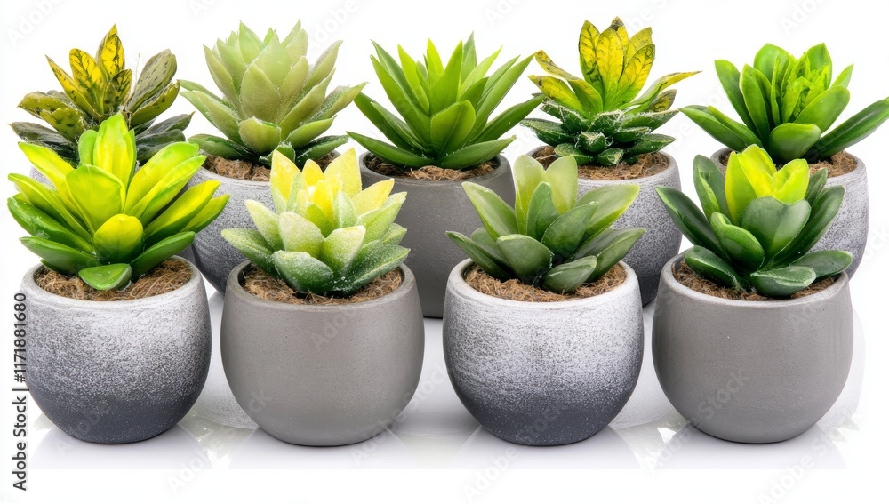 Isolated real cactus plants on a white backdrop Isolated real cactus plants on a white backdrop