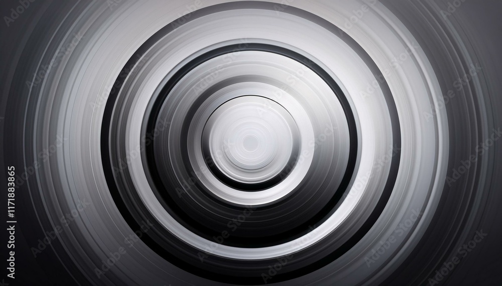 Abstract grayscale concentric circles. A mesmerizing swirl of light and shadow. Abstract grayscale concentric circles. A mesmerizing swirl of light and shadow.
