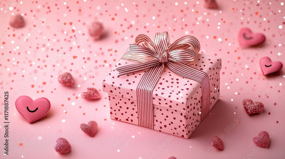 gift box with ribbon on a pink background gift box with ribbon on a pink background