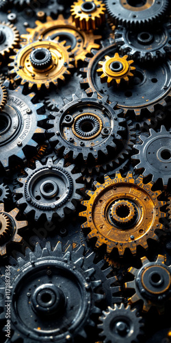 Wallpaper Mural Concept photo of gears with space for text Torontodigital.ca