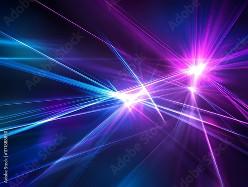 Abstract Neon Laser Light Show Design