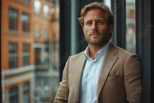 Businessman in Modern Office