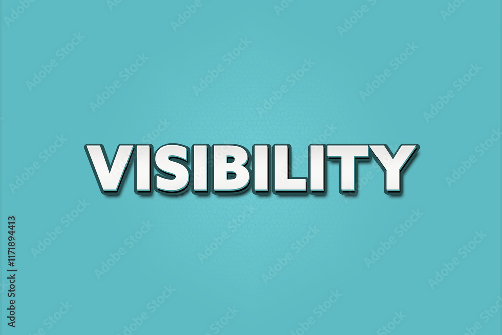 Visibility. A Illustration with white text isolated on light green background. Visibility. A Illustration with white text isolated on light green background.