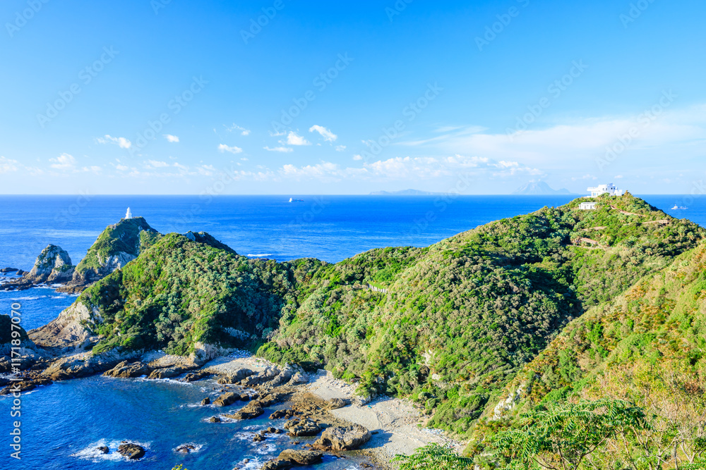 秋の佐多岬　鹿児島県南大隅町　Cape Sata in autumn. Kagoshima Pref, Minamiosumi Town.