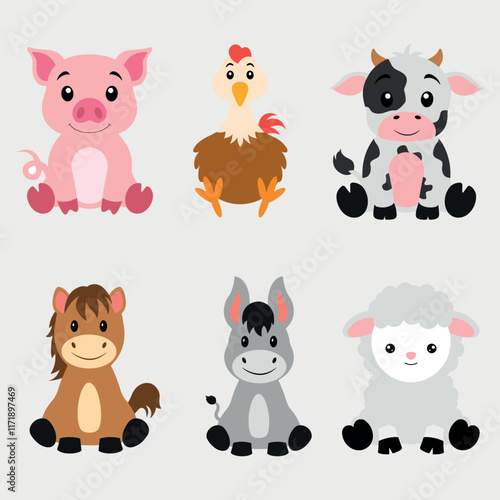 pack of cute animal drawings