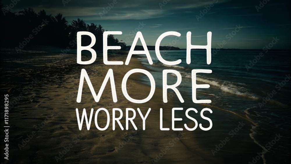 Obraz premium Relax at the beach a journey of peace and worry-free living coastal paradise digital capture tranquil atmosphere inspirational concept