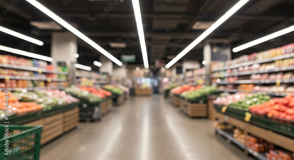 Blurred Bokeh Background of a Modern Supermarket - A Captivating Visual Experience of Retail Aisles, Shelves, and Shopping Carts in a Contemporary Shopping Environment Blurred Bokeh Background of a Modern Supermarket - A Captivating Visual Experience of Retail Aisles, Shelves, and Shopping Carts in a Contemporary Shopping Environment