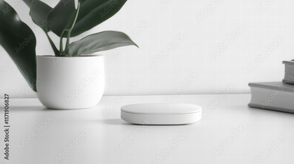 minimalist contact lens case on desk with plant and books, creating serene workspace. design emphasizes simplicity and functionality, perfect for modern living minimalist contact lens case on desk with plant and books, creating serene workspace. design emphasizes simplicity and functionality, perfect for modern living