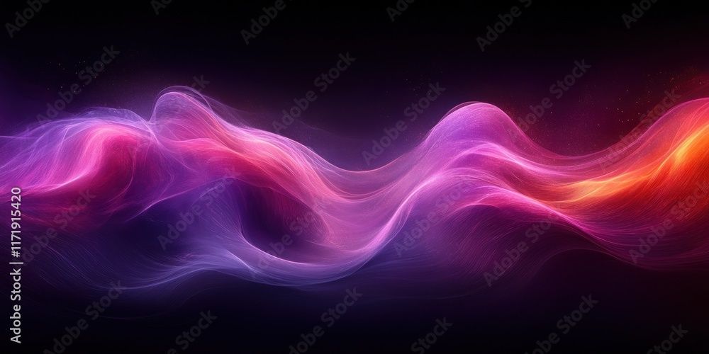 Obraz premium Abstract Gradient Background in Purple and Black with Soft Glowing Light Effects Dreamy Impressionist Design