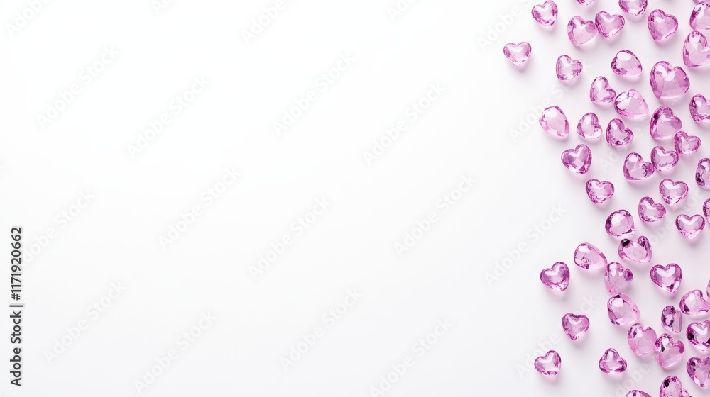 Soft pink hearts gather like whispers of love on a pristine white surface, radiating warmth and affection, perfect for celebrating Valentine's Day. Soft pink hearts gather like whispers of love on a pristine white surface, radiating warmth and affection, perfect for celebrating Valentine's Day.