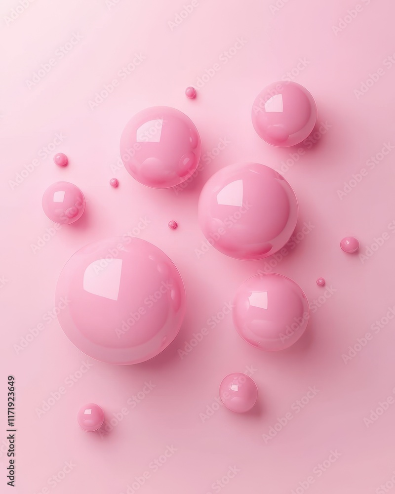 A playful cluster of pink spheres rests on a soft pink backdrop, radiating warmth and joy, perfect for celebrating love on Valentine's Day. A playful cluster of pink spheres rests on a soft pink backdrop, radiating warmth and joy, perfect for celebrating love on Valentine's Day.