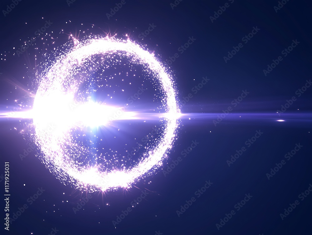 Obraz premium Luminous Ring of Sparkling Celestial Energy