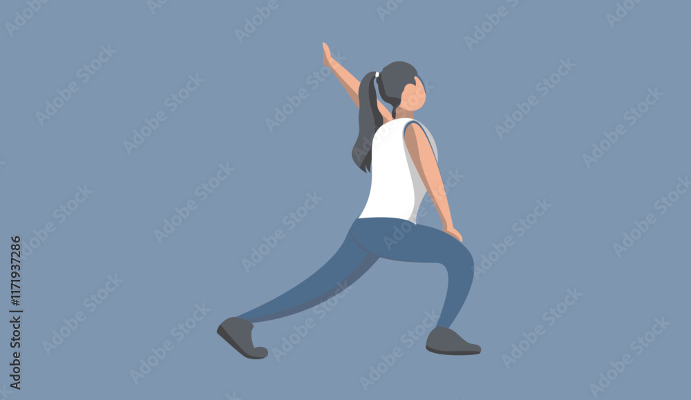 Fototapeta premium illustration vector graphic of exercise is good for physical health