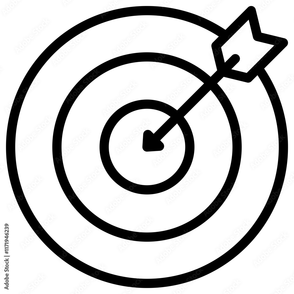 Goal Icon Lineal Style Goal Icon Lineal Style