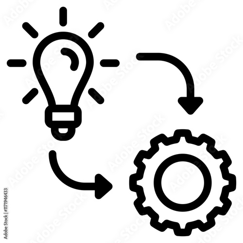Implementation Icon Lineal Style