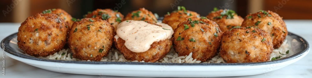 Delicious Homemade Meatballs with Creamy Sauce on Plate - Perfect Appetizer for Dinner Parties and Gatherings - Tasty and Easy Meatball Recipe Ideas Delicious Homemade Meatballs with Creamy Sauce on Plate - Perfect Appetizer for Dinner Parties and Gatherings - Tasty and Easy Meatball Recipe Ideas