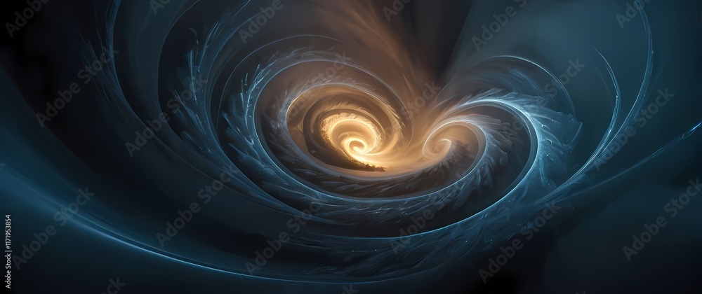 Naklejka premium An artistic interpretation of chaos expressed through swirling shapes and forms