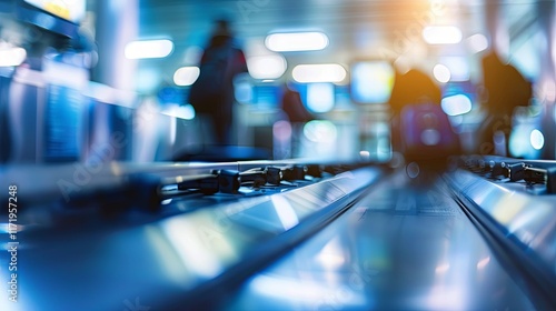 Wallpaper Mural Traveler Placing Bag on Conveyor Belt at Airport Security Checkpoint. Close-up of meticulous airport security process with blurred background of scanners and X-ray machines. Torontodigital.ca