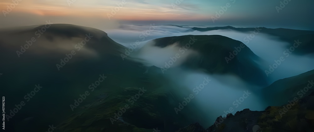 Naklejka premium Aweinspiring natures canvas painted vibrantly capturing deep connections