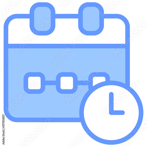 Timeline Icon Line Blue Style