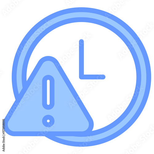 Deadline Icon Line Blue Style