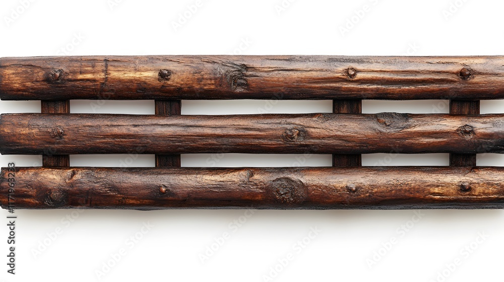 Rustic Wooden Log Panel Design Element Rustic Wooden Log Panel Design Element