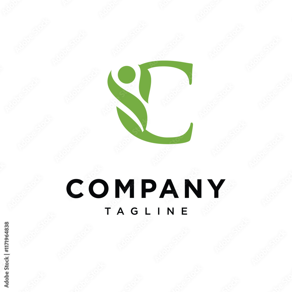 Letter C Wellness Logo Icon Vector Letter C Wellness Logo Icon Vector