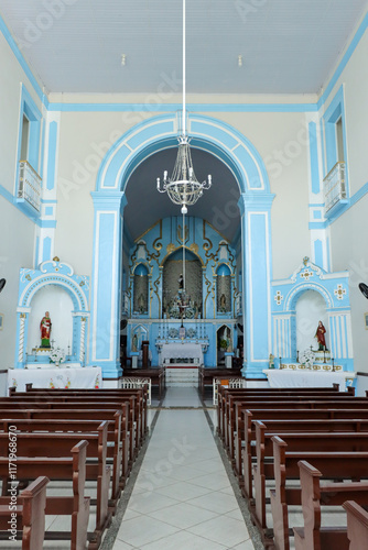 São João da Barra, RJ, Brazil, 01/02/2025 - Igreja de São Benedito, Saint Benedict parish, in the city of São João da Barra, in the north of the state of Rio de Janeiro photo