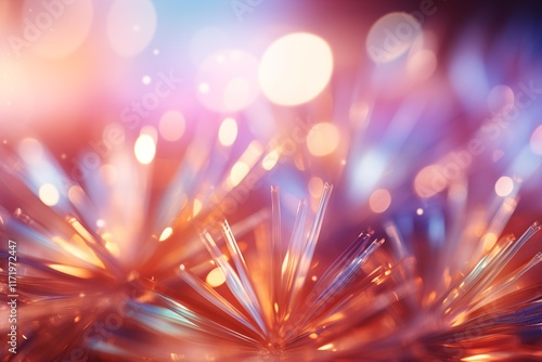 Wallpaper Mural Dreamy Pastel Bokeh Lights with Twinkling Fairy Light Strings in High Detail Torontodigital.ca