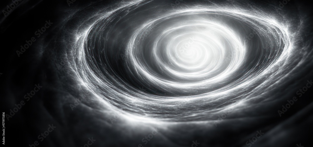 Obraz premium Black White Gray Abstract Spiral Noise Texture Background Poster Design