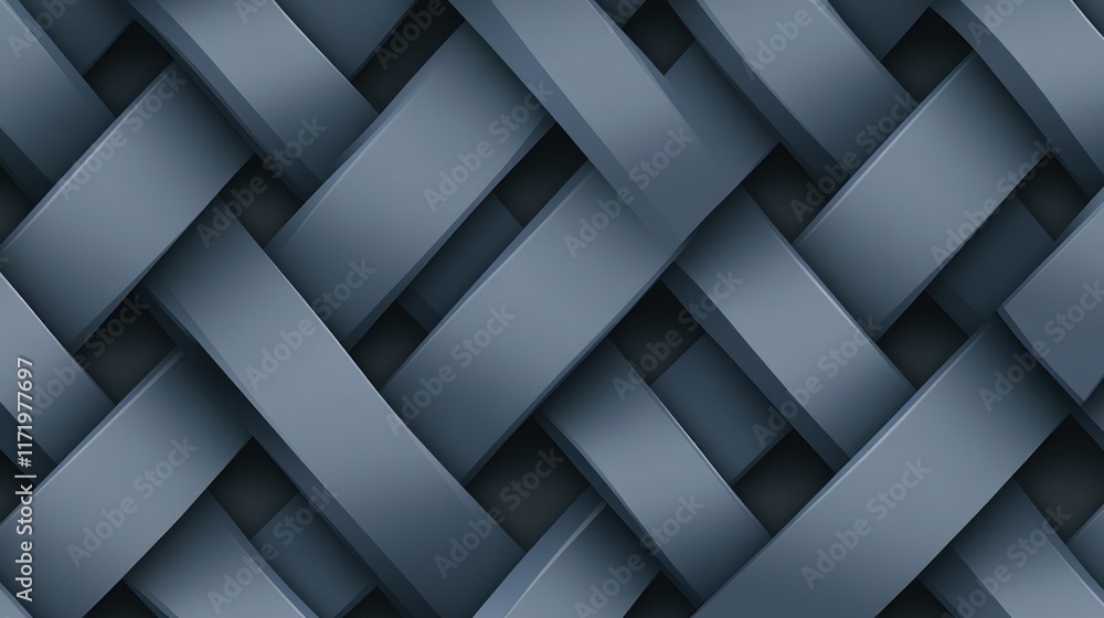 A textured pattern of interwoven blue strips creating a modern graphic background.
