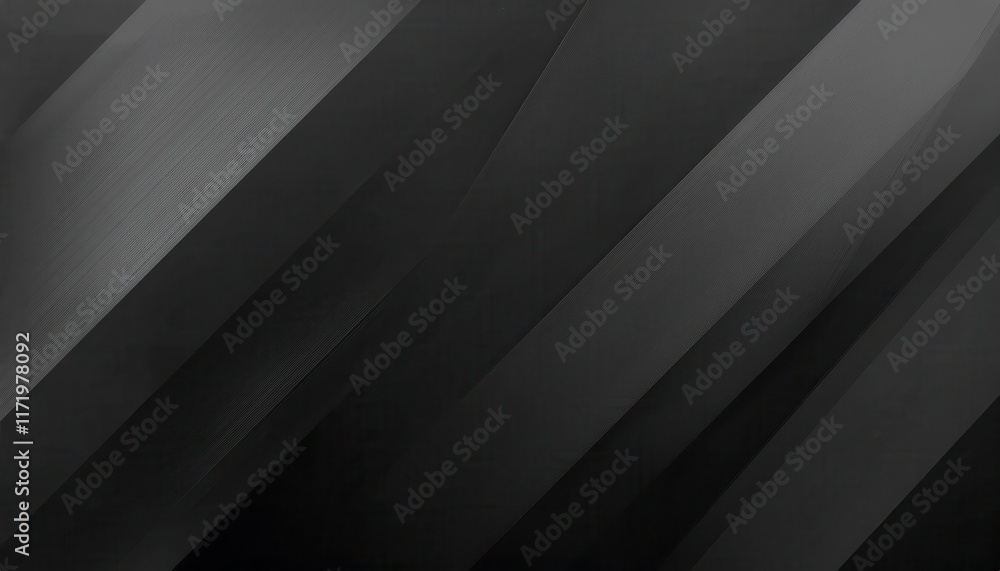 Obraz premium Sleek Black Diagonal Metallic Stripes Background for Modern Design, Technology Themes, and Minimalist Aesthetic Projects