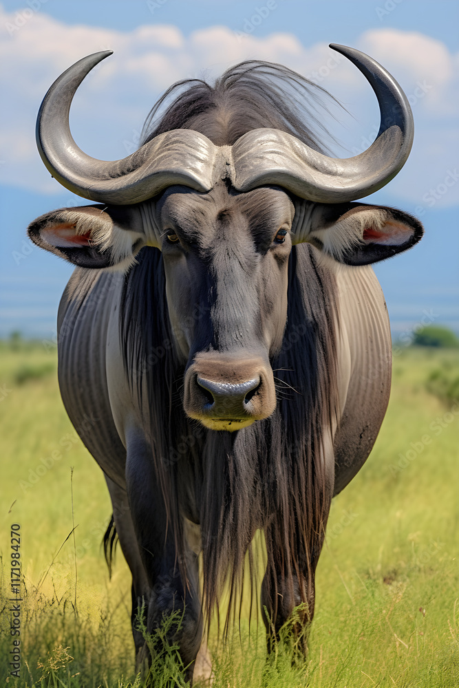 Sophisticated capture of Gnu Wildebeest roaming freely in the wilderness- a stunning urbanized appreciation of the natural world. Sophisticated capture of Gnu Wildebeest roaming freely in the wilderness- a stunning urbanized appreciation of the natural world.