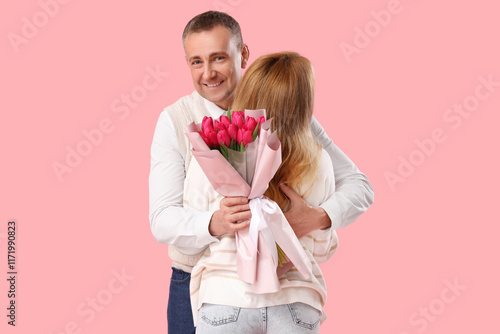 Middle-aged couple with bou...